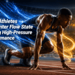 Athlete entering flow state before a high-pressure performance.